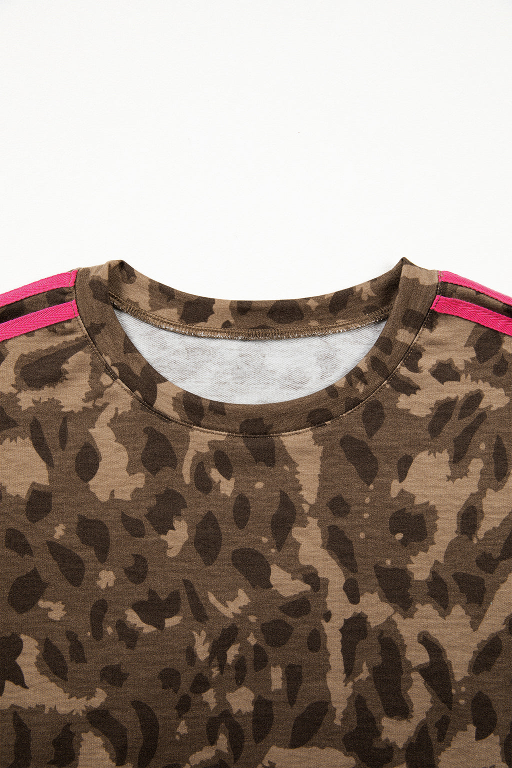 Brown Leopard-Accent Pocket T-Shirt Mini Dress