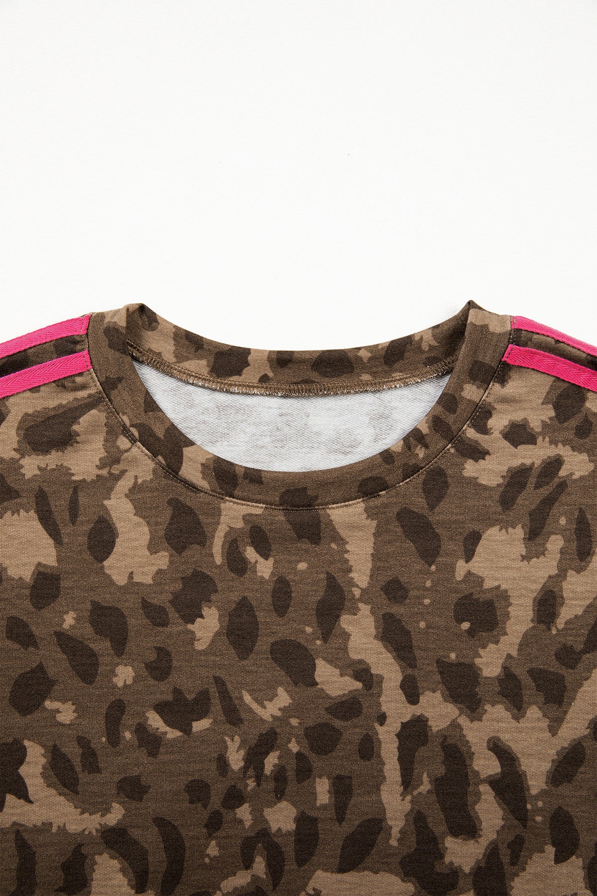 Brown Leopard-Accent Pocket T-Shirt Mini Dress