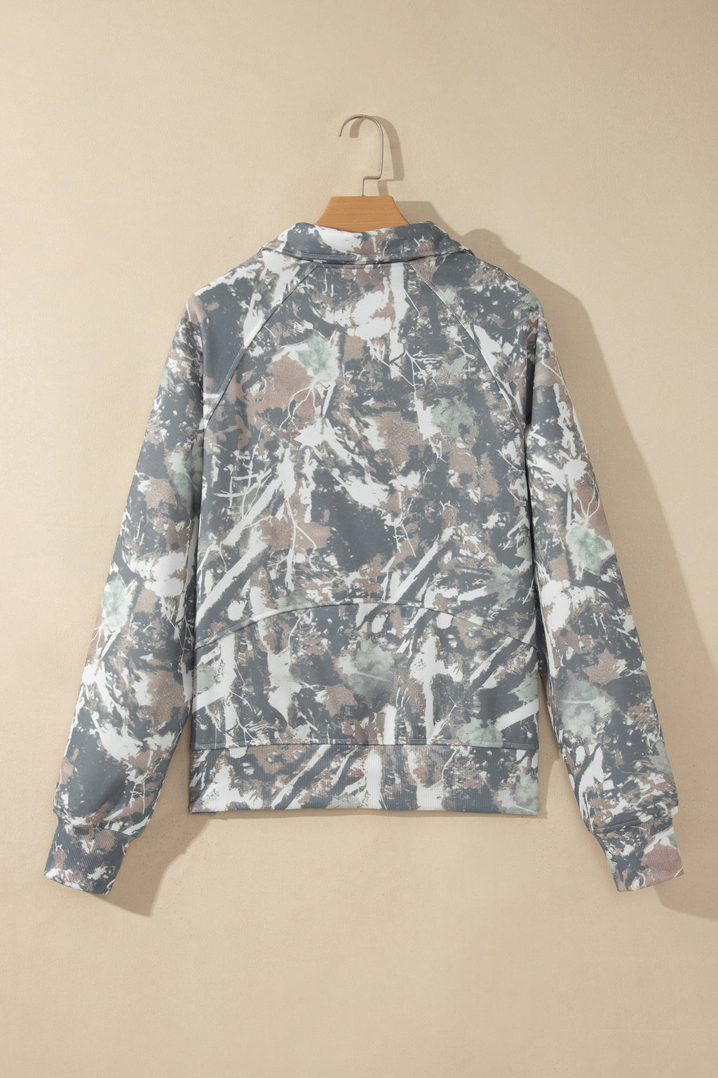 Multicolor Abstract Quarter-Zip Sweatshirt