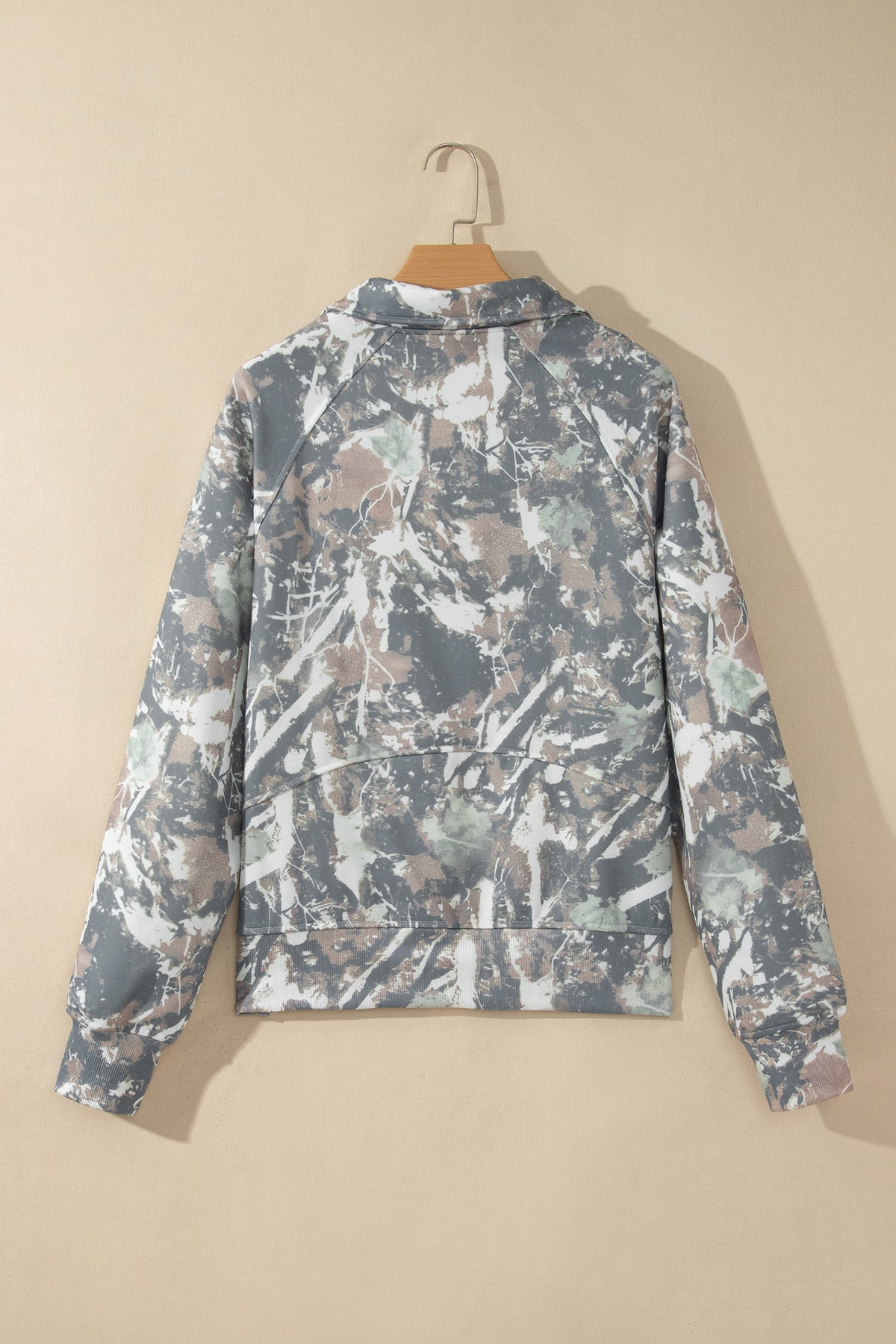 Multicolor Abstract Quarter-Zip Sweatshirt