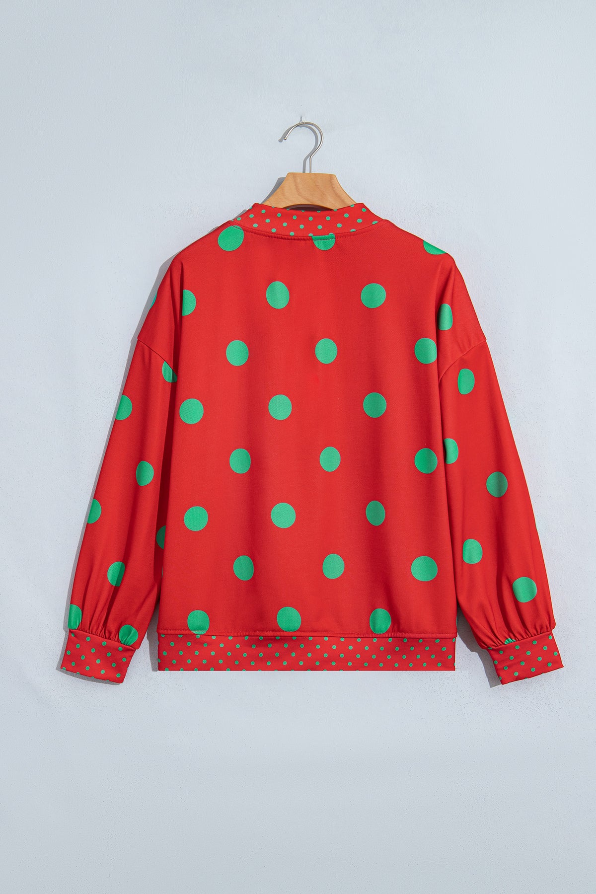 Pink Polka Dot Oversized Tunic Sweatshirt