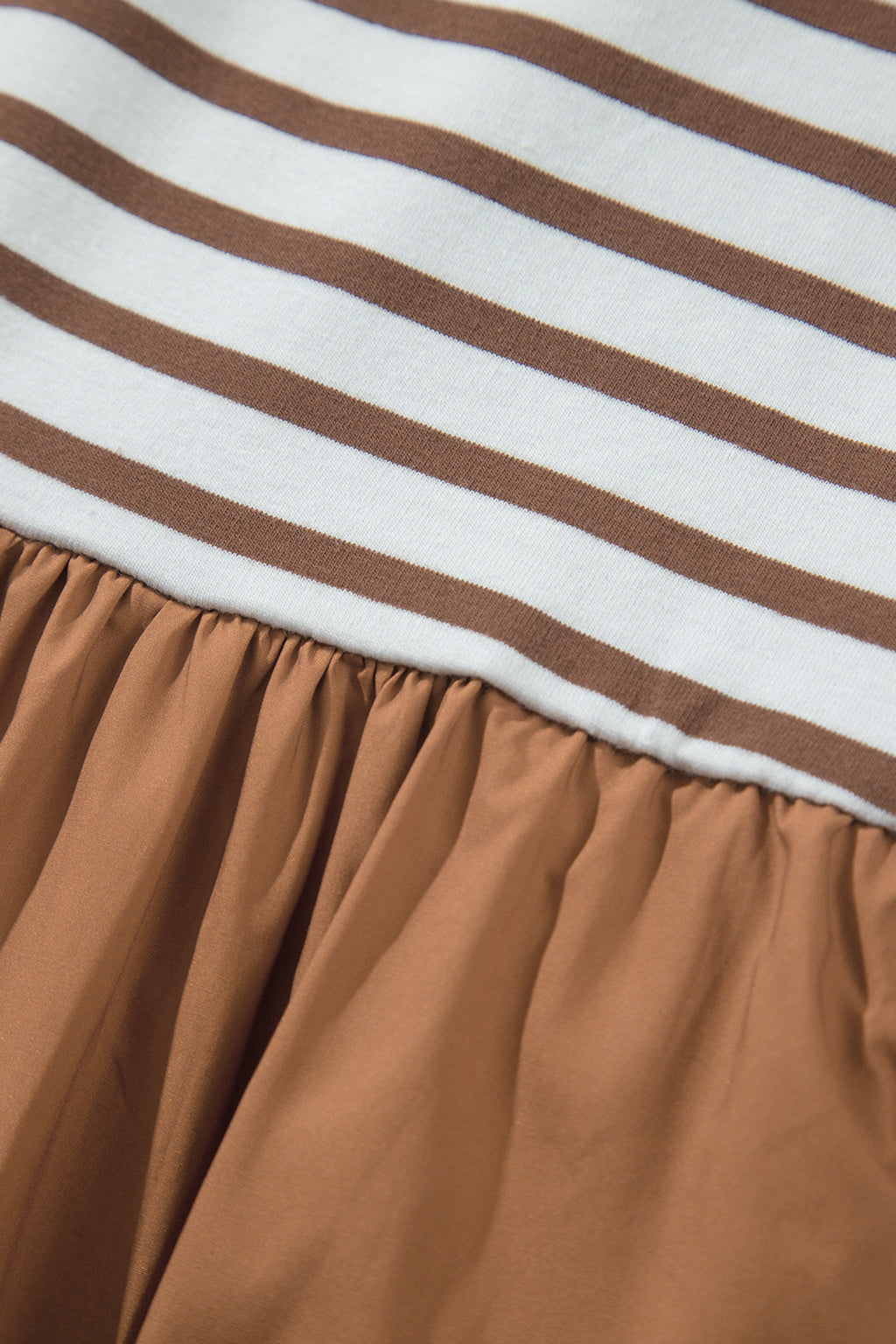 Chestnut Striped Sleeveless Maxi Dress