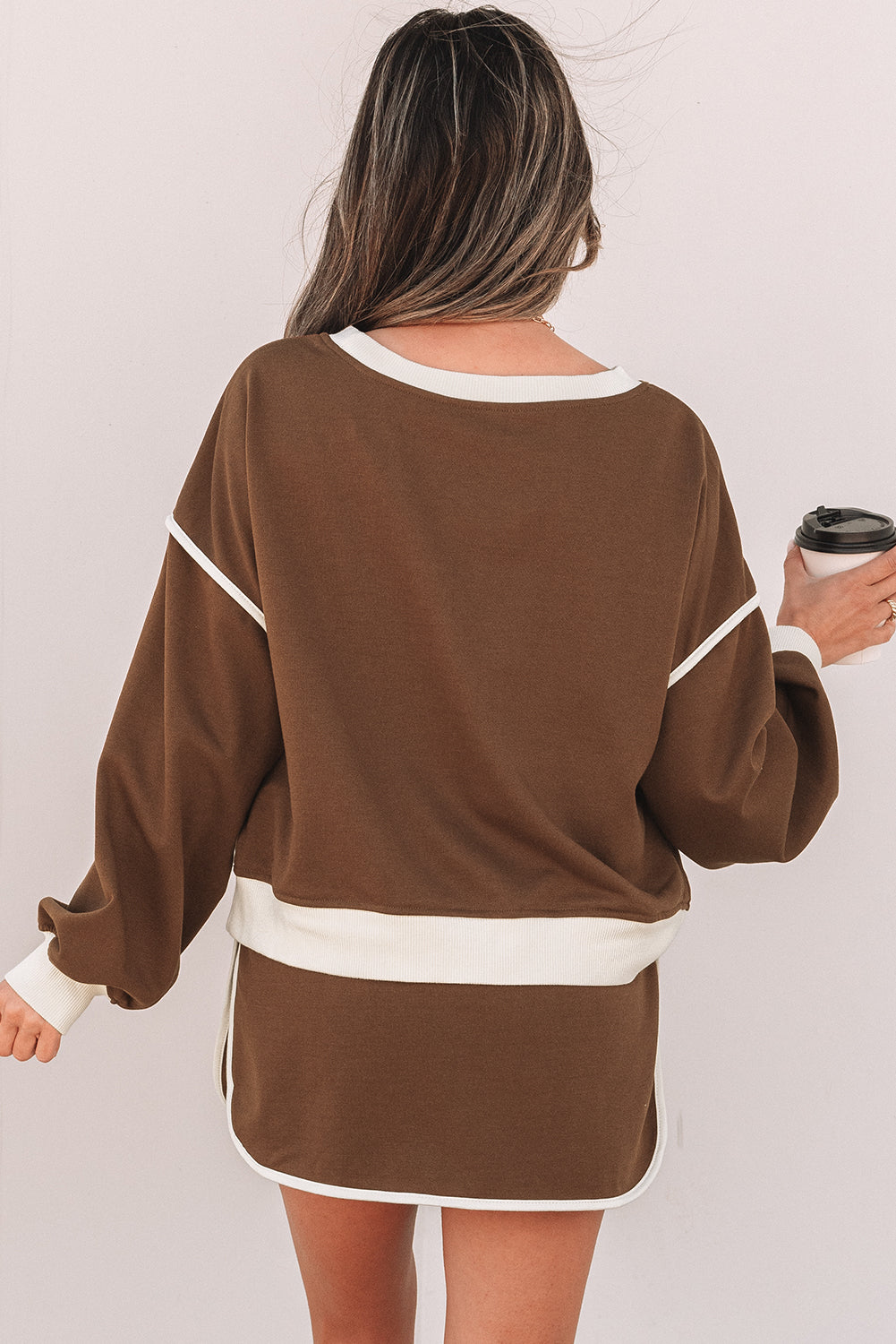 Evergreen Pullover & Lace-Up Skort Set