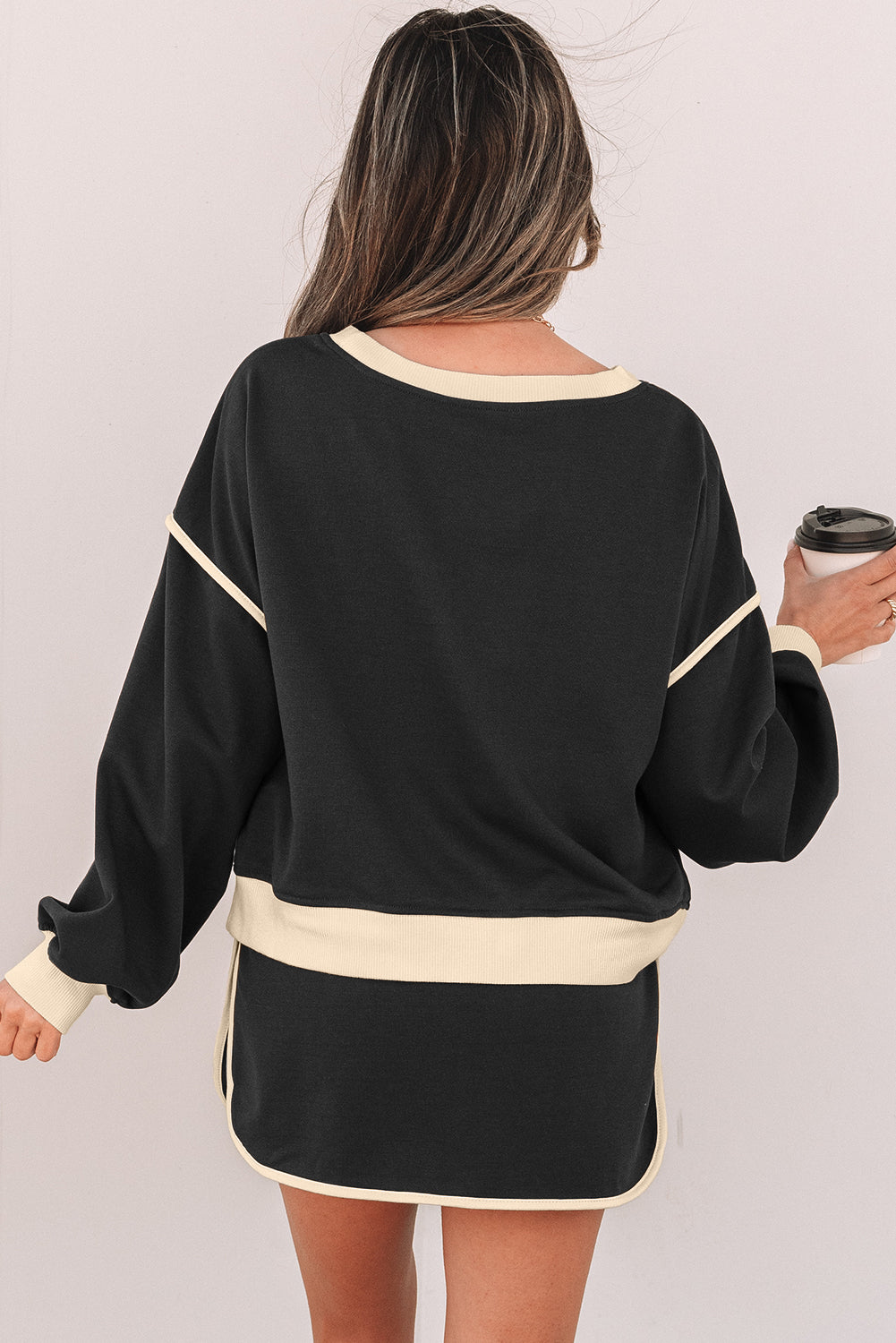 Evergreen Pullover & Lace-Up Skort Set